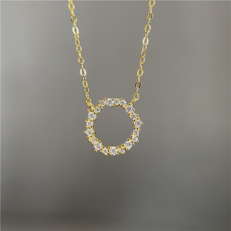 Gold-plated Blue Sea Legend Inlaid Zircon Necklaces