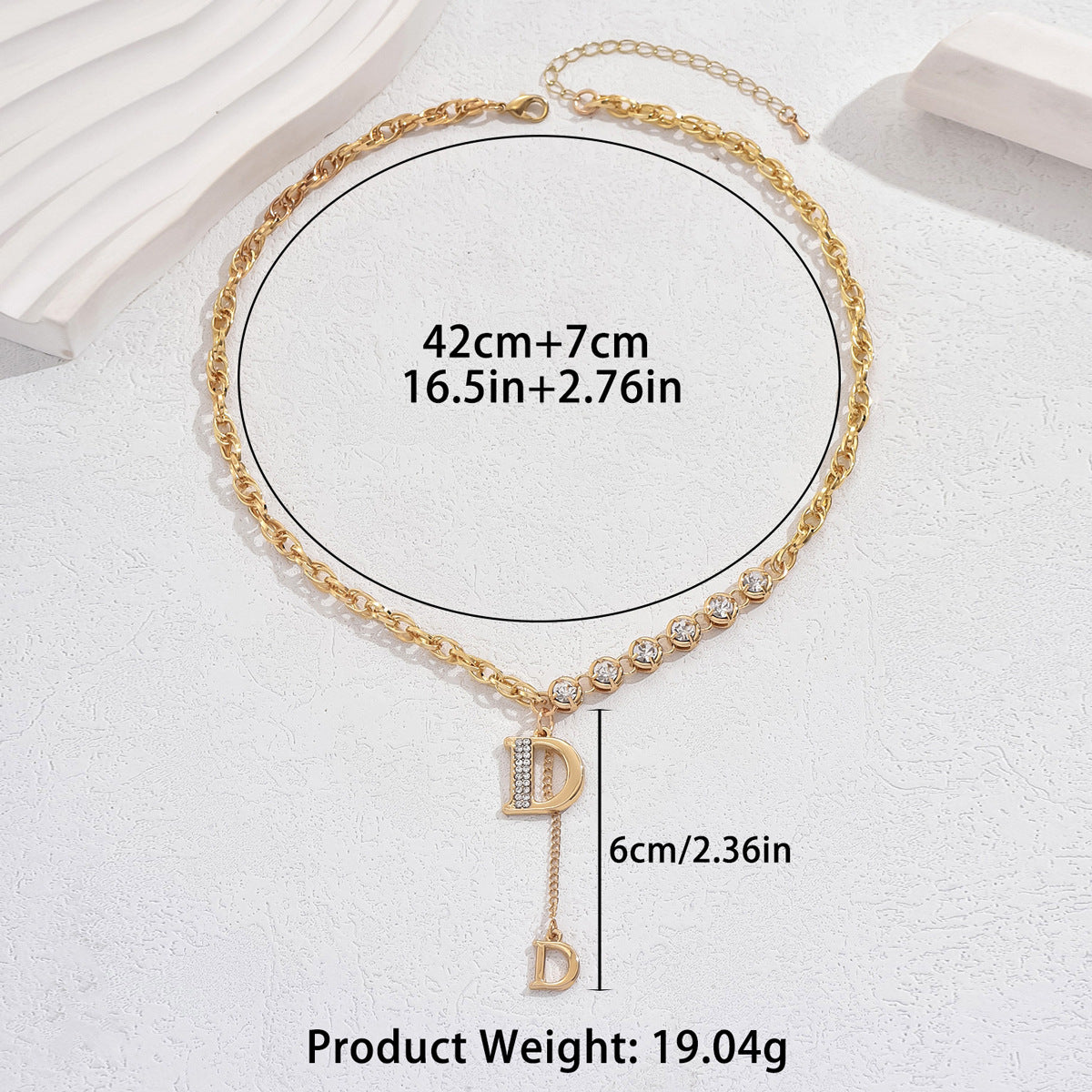 Women's Sweet Korean Style Fresh Personalized English Letters Design Clavicle Necklaces