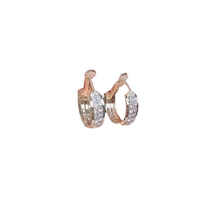 Flash Hoop Sier High Sense Light Luxury Earrings