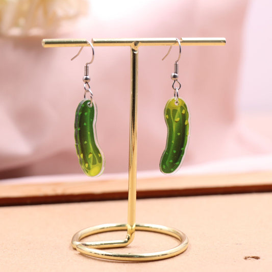 Summer Vegetable Cucumber Pickle Cute Personality Trend Earrings