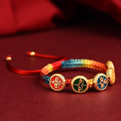 Women's & Men's Rope Tibetan Woven Five Gods Of Wealth Bracelets