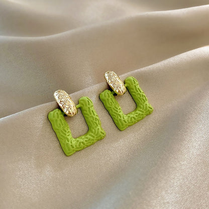 Green Fresh Light Luxury High-grade Fashionable Earrings