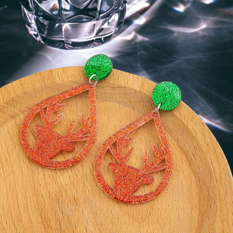 Christmas Cute Tree Snowflake Female Fashion Earrings