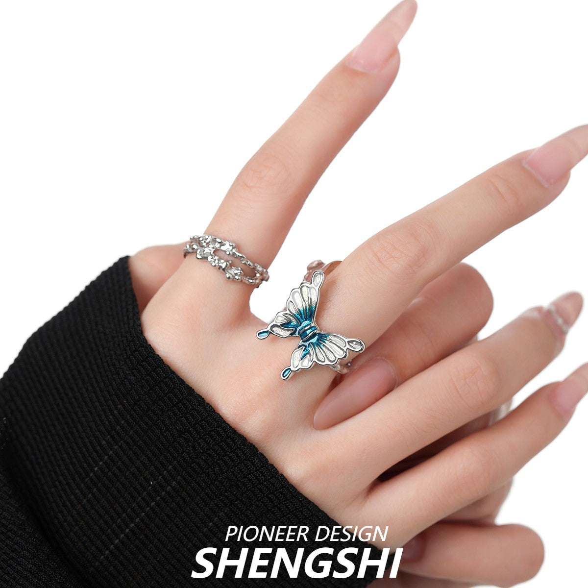 Butterfly Dance Series Female Fashion Personality Rings