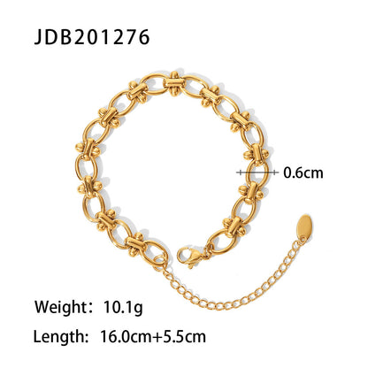 Women's Titanium Steel Fashion Stainless Zircon Inlaid Bracelets