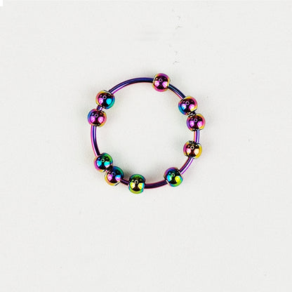 Beads Rotatable Ball Anxiety Decompression Stainless Rings
