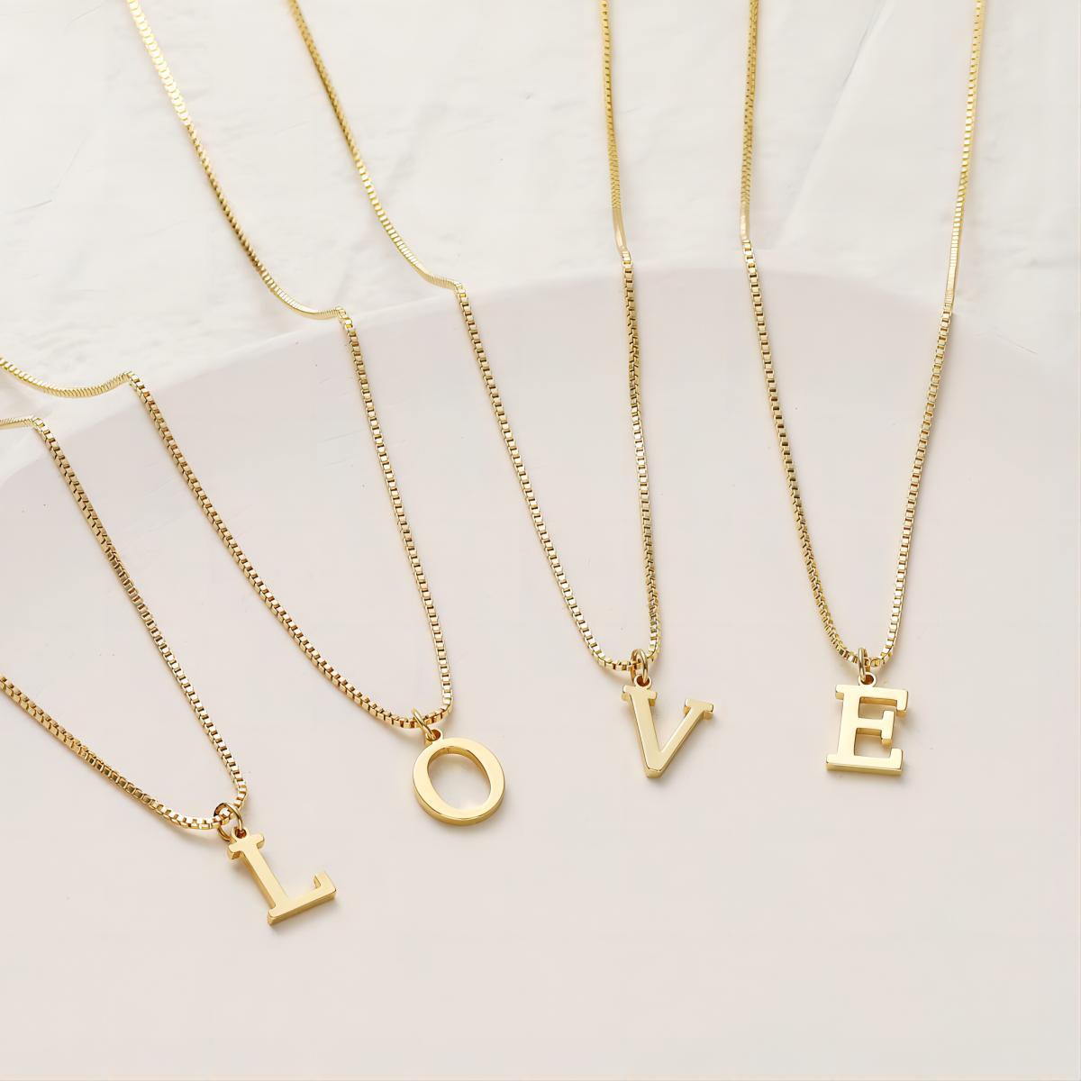 Women's Letter Gold Fashionable Exquisite All Match Necklaces