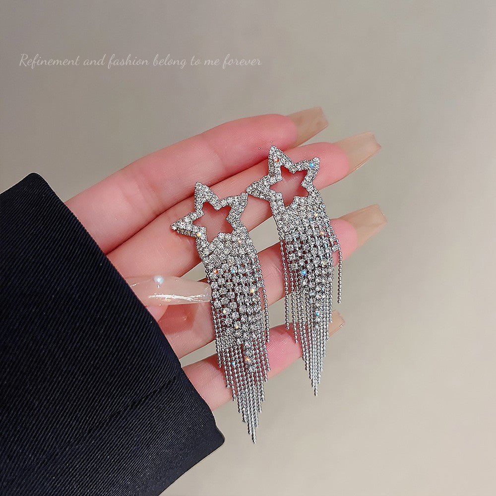 Women's Exaggerated Temperamental Long Fringe High Sense Earrings