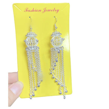 Long Lantern Tassel Super Fairy Horn Earrings