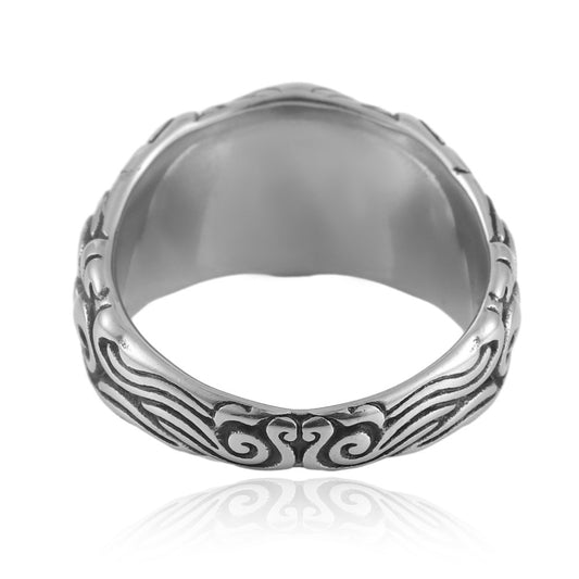 Men's Titanium Steel Trident Retro Trendy Personality Punk Rings