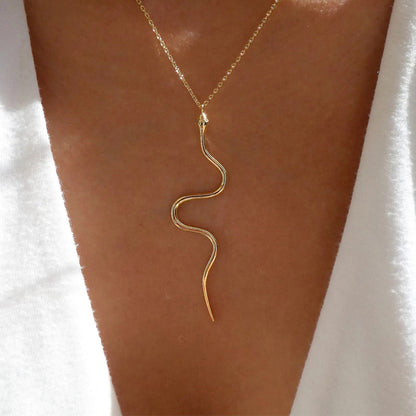 Fashion Elegance Simplicity Rose Gold Snake Necklaces