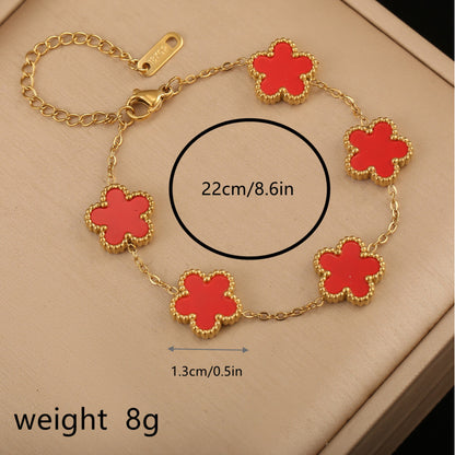 Women's Titanium Steel Clover Flower Light Luxury High-grade Bracelets