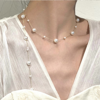 Pearl Clavicle Chain Lady Temperamental Can Necklaces