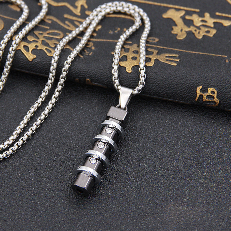 Men's Chain Hip Hop Style Titanium Steel Couple Necklaces