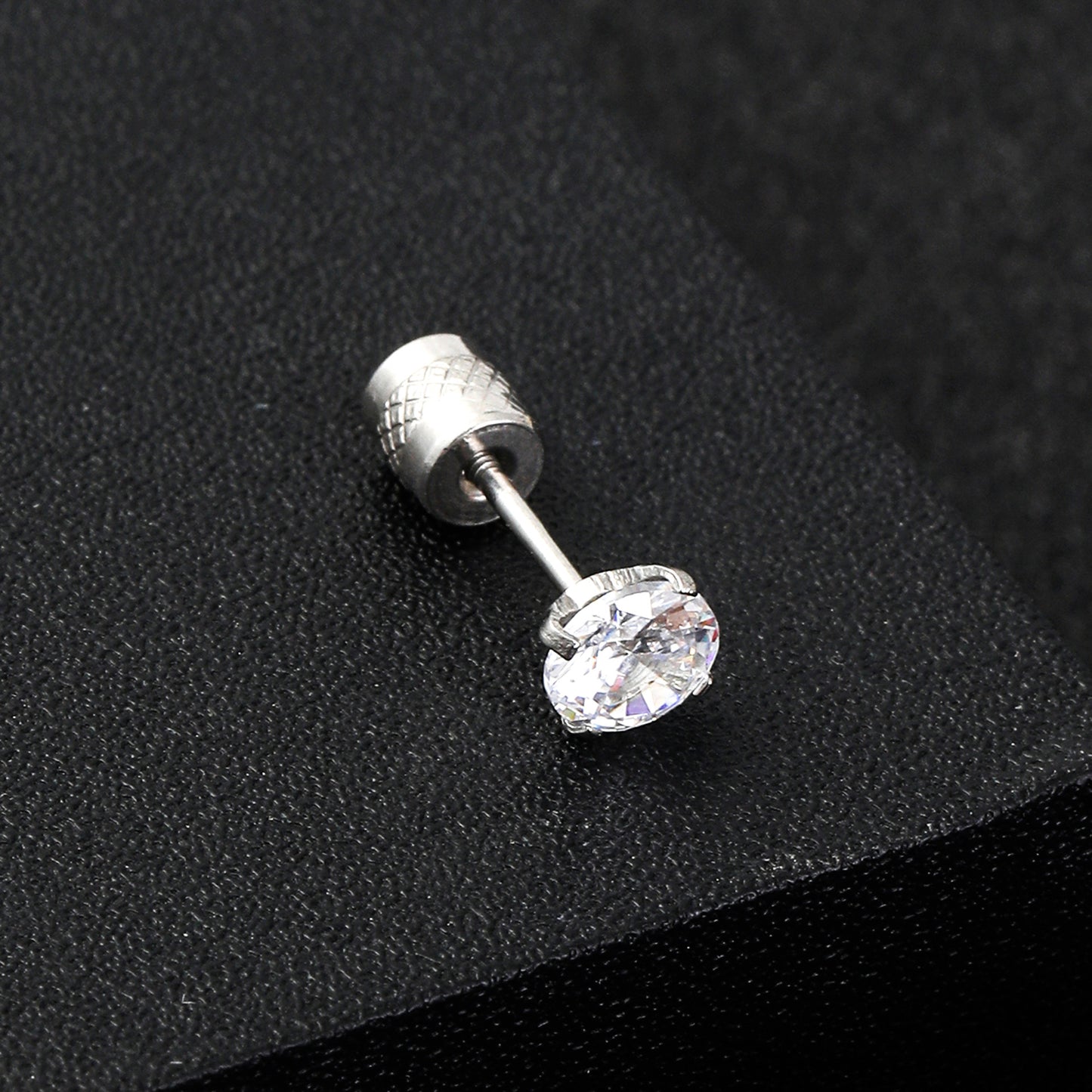 Titanium Steel Fashion Zircon Stainless Ear Bone Nail Simple Earrings