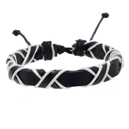 Men's Hand-woven Cross-shaped Multilayer Simplicity Personalized Wear Bracelets