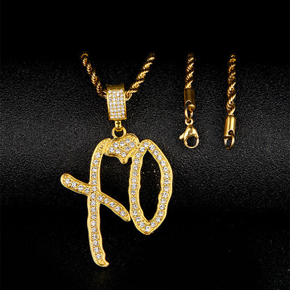 Alloy Hip Hop English Creative Letters Pendants