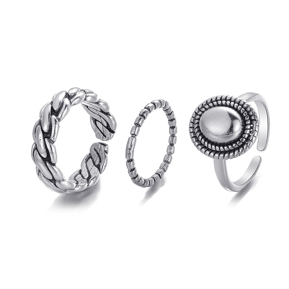 Metal Twist Knuckle Suit Pieces Creative Simple Rings