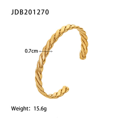 Women's Titanium Steel Fashion Stainless Zircon Inlaid Bracelets
