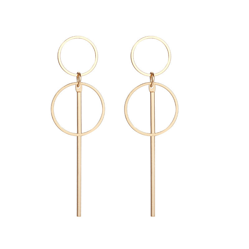 Women's Accessories Retro Popular Metal Geometry Cold Earrings