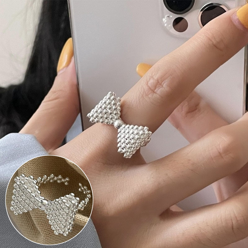 Line Cross Cord For Braiding Female Simple Irregular Wide Rings