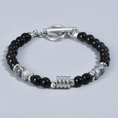 Men's Steel Buckle Fashion Personalized Hip Hop Bracelets