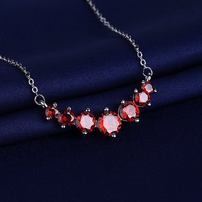 Moissanite Straight Female Clavicle Chain Jewelry Pendants