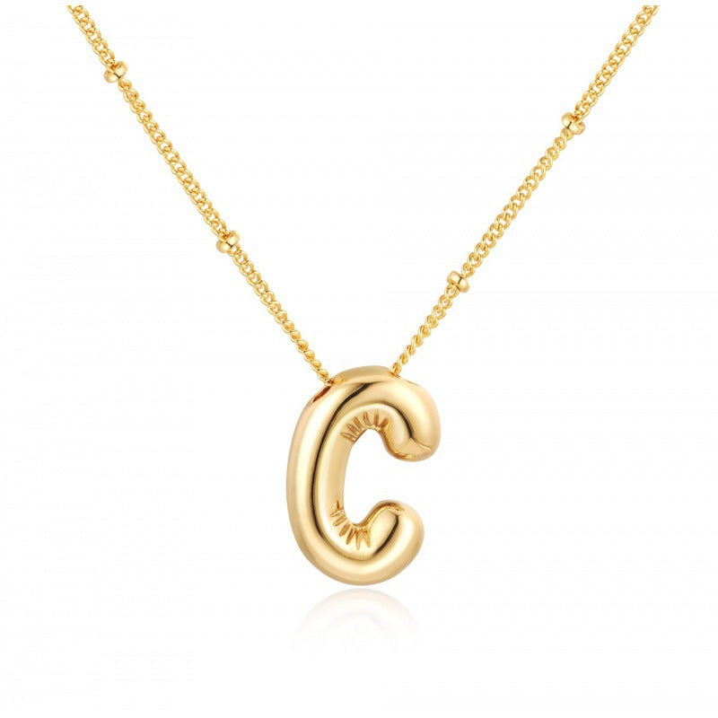 Women's Gold Balloon Glossy English Letter Fashion Pendants