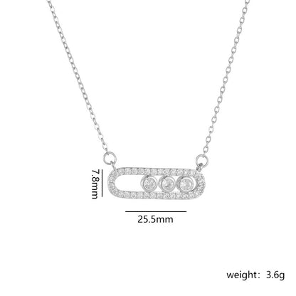 Zircon Titanium Steel Collection Female Design Clip Fashion Necklaces