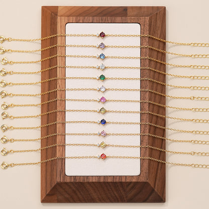 Sier French Entry Lux Colorful Zircon Bracelets