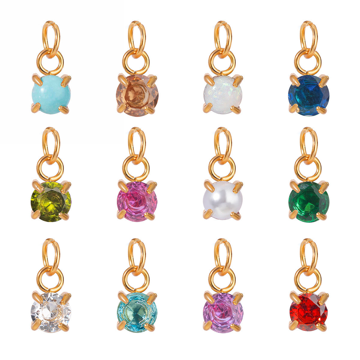 Exquisite Fashion Gold Stainless Steel December Pendants