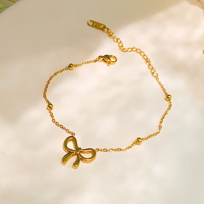 Luxury Beads Bow Anklet Female Niche Bracelets