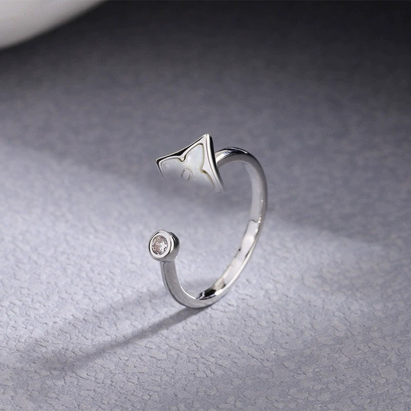 Light Luxury Clover Fritillary Female Fresh Rings