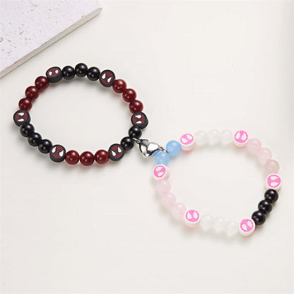 Cartoon Heart-shaped Magnetic Fashion Couple Hand Bracelets