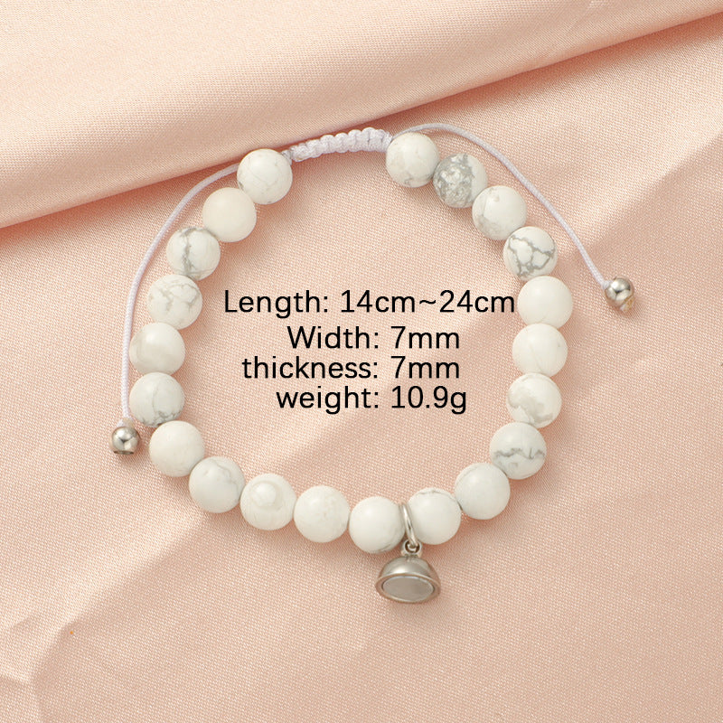 Natural Stone Frosted Agate White Turquoise Bracelets