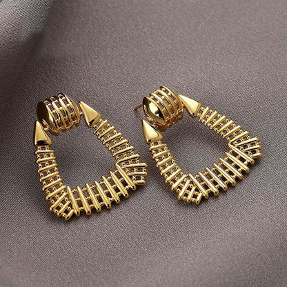 Luxury Trendy Triangle Hip Hop Geometric Exaggerated Earrings