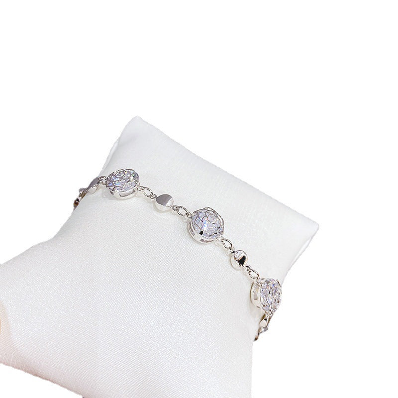 Korean Style Diamond Plated Rose Gold Bracelets