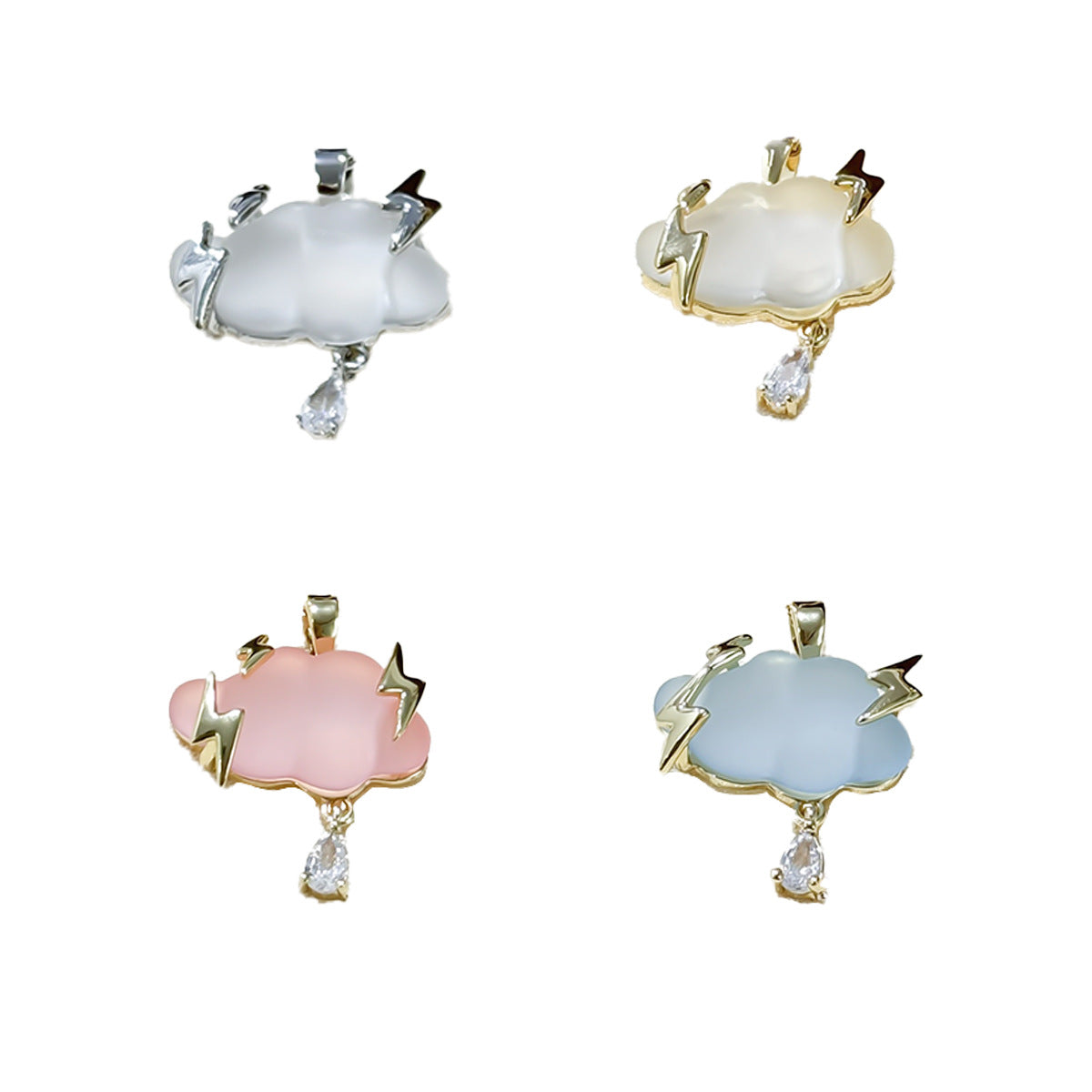 Female Design Advanced Lightning Raindrop Ornaments Necklaces