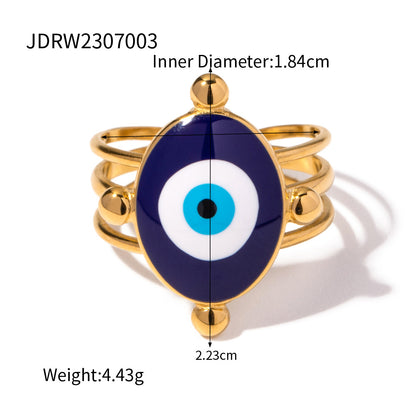 Personality Evil Blue Eye Retro Fashion Rings