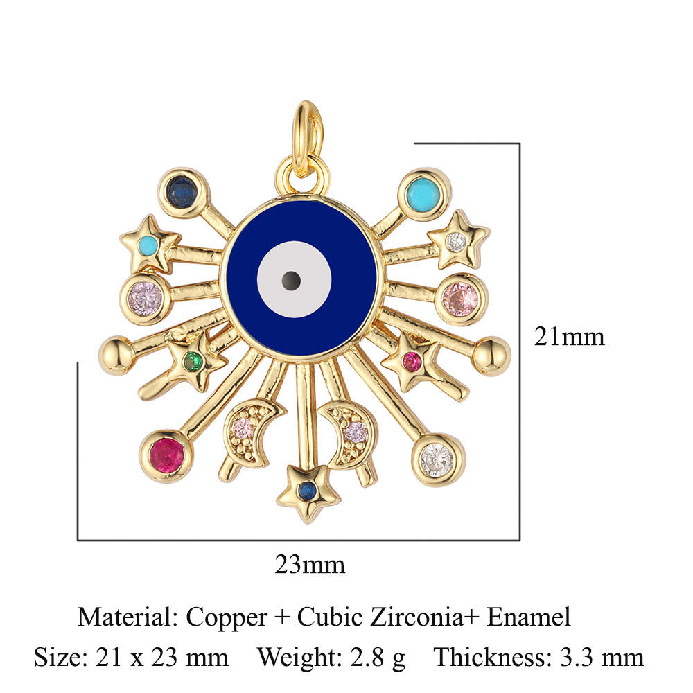 Love Bear Owl Copper Zircon Eyes Pendants