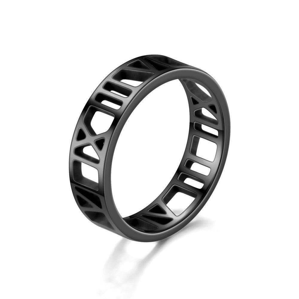 Men's Ornament Roman Cut Graceful Personality Source Rings