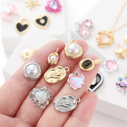 Multi Love Six-pointed Star Bow Alloy Pendants