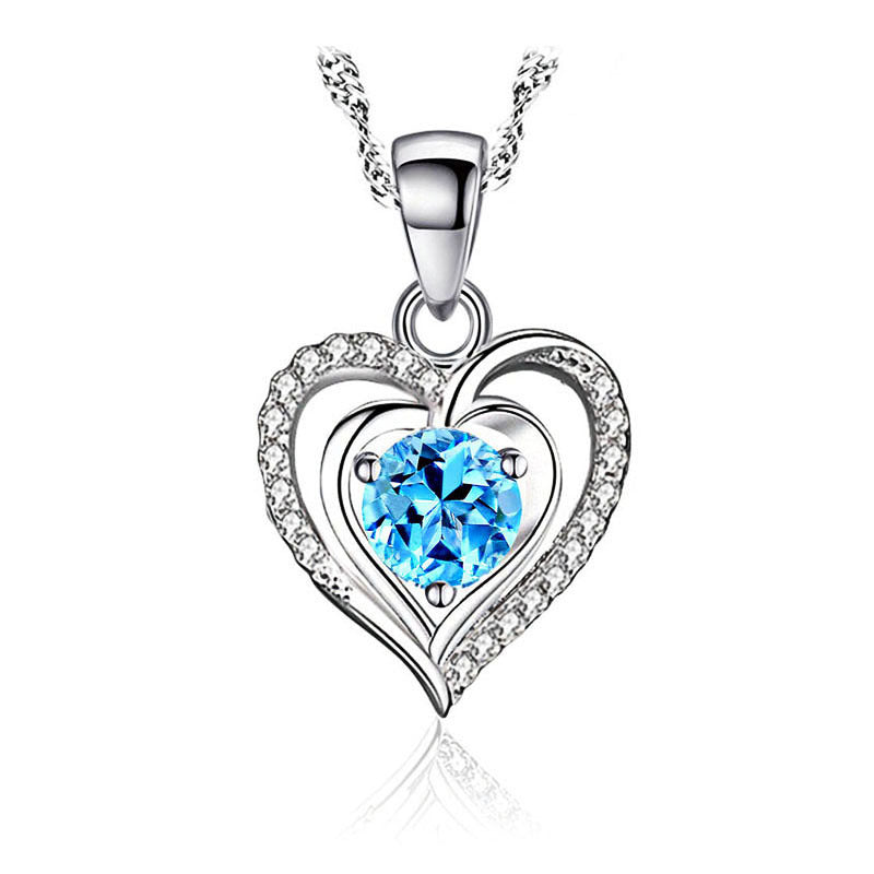 Heart Of The Ocean Clavicle Light Luxury Simplicity Pendants