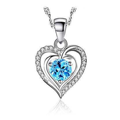 Heart Of The Ocean Clavicle Light Luxury Simplicity Pendants