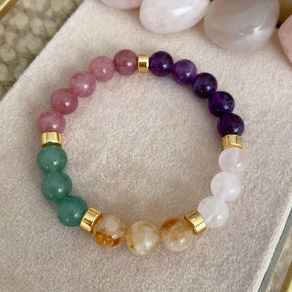 Women's Natural High Sense Ornament Amethyst Citrine Bracelets