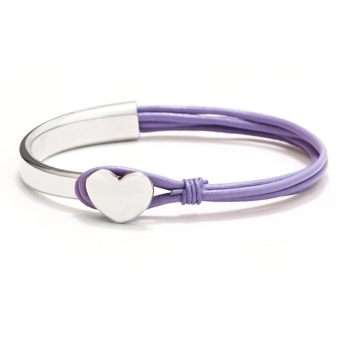 Style Stitching Leather Rope Love Heart Bracelets