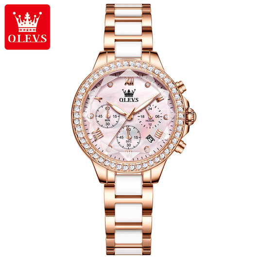 Women's Cool Watch Multifunction Diamond Fashion Quartz Watches