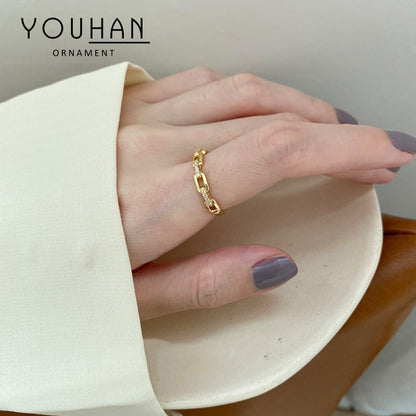 Women's Chain Design Style Simple Temperament Rings