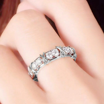 Zircon Full Diamond Ladies Fashion Temperament Rings