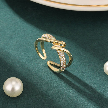 Women's Light Luxury Style Fashion Personality Geometry Design Rings